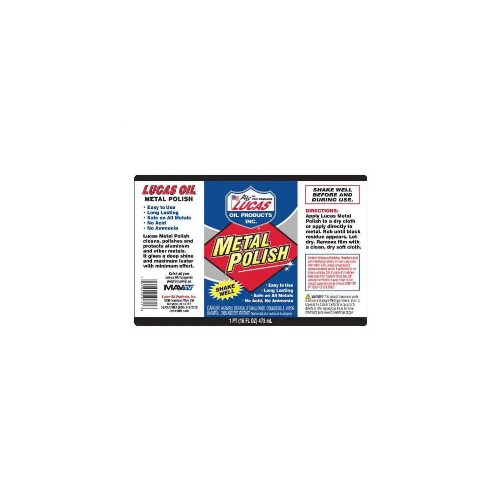 Metal Polish - 16 Oz. Bottle - LOP10155
